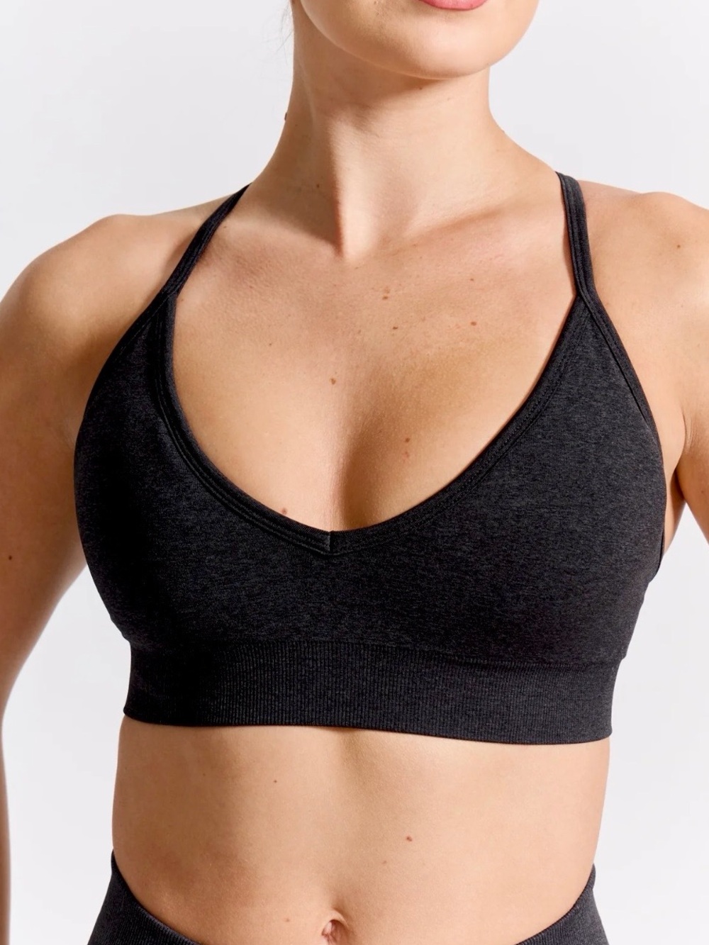 Buffbunny Plunge Seamless Sports Bra in Black